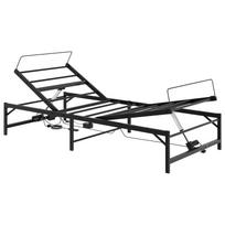 vidaXL Elektrinis reguliuojamas lovos rėmas Juoda 90 x 190 cm Plienas