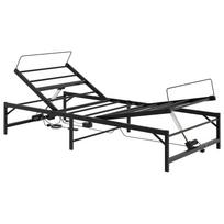 vidaXL Elektrinis reguliuojamas lovos rėmas Juoda 90 x 200 cm Plienas