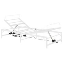 vidaXL Elektrinis reguliuojamas lovos rėmas Balta 75 x 190 cm Plienas