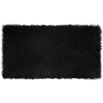 vidaXL Dirbtinio avių kailio kilimas TAFALLA Juoda 60 x 110 cm