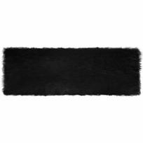 vidaXL Dirbtinio avių kailio kilimas TAFALLA Juoda 80 x 250 cm