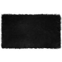 vidaXL Dirbtinio avių kailio kilimas TAFALLA Juoda 100 x 200 cm