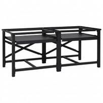 vidaXL Skalbyklės pjedestalas 2 vnt. Juodas 120 x 56 x 52 cm Plienas