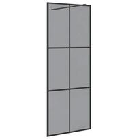 vidaXL Įėjimo dušo siena Juoda 80 x 195 cm grūdintas stiklas