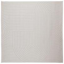 vidaXL Vidaus ir lauko kilimas PALMERAS Kreminė 240 x 240 cm