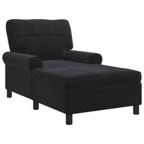 vidaXL Gultas Juodas Aksomas 91 x 157 x 91 cm