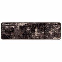 vidaXL Kilimėlis MARSA Juoda ir Balta 50 x 200 cm Poliesteris ir PVC
