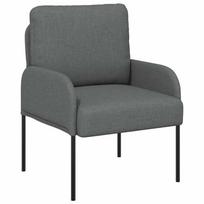 vidaXL Sofos su pagalve 55cm Tamsiai pilka fanera