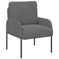 vidaXL Sofos su pagalve 55cm Tamsiai pilka fanera