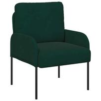 vidaXL Sofos su pagalve 55cm Tamsiai žalia fanera