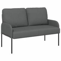vidaXL Sofos su pagalve 110cm Tamsiai pilka fanera