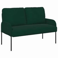 vidaXL Sofos su pagalve 110cm Tamsiai žalia fanera