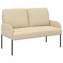 vidaXL Sofos su pagalve 110cm Kreminė fanera
