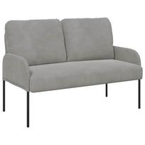 vidaXL Sofos su pagalve 110cm Šviesiai pilka fanera