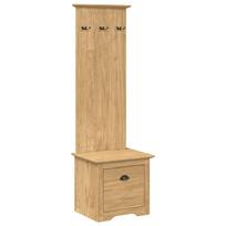 vidaXL Prieškambario spintelė BODO Medus ruda 50 x 40 x 156,7 cm