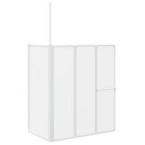 vidaXL Vonios ekranas Matinis 120 x 70 x 137 cm Aliuminis