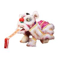 Kinų marionetinis liūtas lėlė virvelės lazdelė rankų darbo pliušinis liūto šokio žaislas geros kloties simbolis puikiai tinka kinų naujiesiems metams