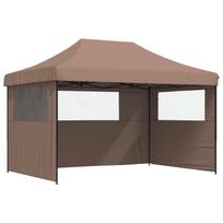 vidaXL Šventės palapinė 279 x 410 x 315 cm Ruda Oksfordo audinys