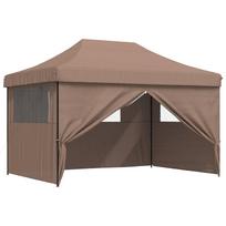 vidaXL Šventės palapinė 279 x 410 x 315 cm Ruda Oksfordo audinys