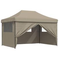 vidaXL Šventės palapinė 279 x 410 x 315 cm Taupe Oksfordo audinys