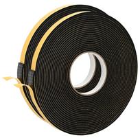 vidaXL Savigautinė putų juosta 2 vnt. Juoda 15mm x 10m CR putplastis
