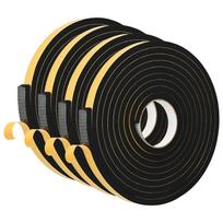 vidaXL Savigautinė putų juosta 4 vnt. Juoda 20mm x 5m CR putplastis