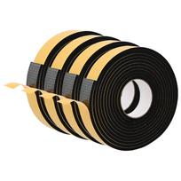 vidaXL Savigautinė putų juosta 4 vnt. Juoda 30mm x 5m CR putplastis