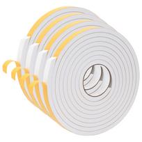 vidaXL Savigautinė putų juosta 4 vnt. Balta 20mm x 5m CR putplastis