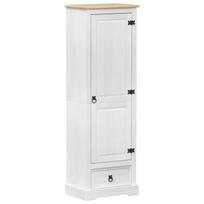 vidaXL Spintos Balta 55 x 38 x 170 cm Kietos pušies mediena