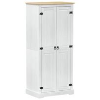 vidaXL Spintos Balta 76 x 50 x 170 cm Kietos pušies mediena