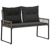 vidaXL Lauko suolas 2 -Seater 4 vnt. 110 x 59 x 82 cm poliratanas