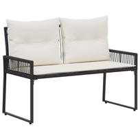 vidaXL Lauko suolas 2 -Seater 4 vnt. 110 x 59 x 82 cm poliratanas