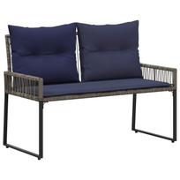 vidaXL Lauko suolas 2 -Seater 4 vnt. 110 x 59 x 82 cm poliratanas