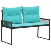 vidaXL Lauko suolas 2 -Seater 4 vnt. 110 x 59 x 82 cm poliratanas