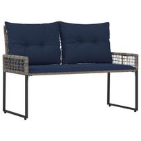 vidaXL Lauko suolas Pilkas ir tamsiai mėlynas 118 x 55 x 82 cm