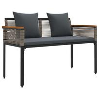 vidaXL Lauko suolas 2 -Seater 117 x 54 x 74.5 cm poliratanas