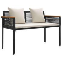 vidaXL Lauko suolas 2 -Seater 117 x 54 x 74.5 cm poliratanas