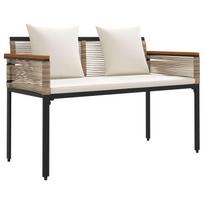 vidaXL Lauko suolas 2 -Seater 117 x 54 x 74.5 cm poliratanas