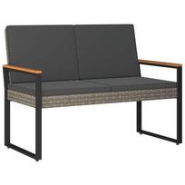 vidaXL Lauko suolas 2 -Seater 107 x 61 x 80 cm poliratanas