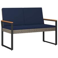 vidaXL Lauko suolas 2 -Seater 107 x 61 x 80 cm poliratanas