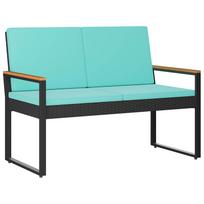 vidaXL Lauko suolas 2 -Seater 107 x 61 x 80 cm poliratanas