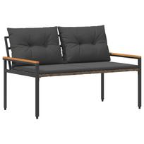 vidaXL Lauko suolas 2 -Seater 116 x 67,5 x 72 cm poliratanas
