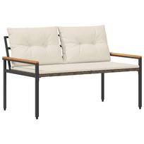 vidaXL Lauko suolas 2 -Seater 116 x 67,5 x 72 cm poliratanas