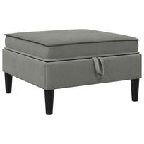 vidaXL Sofos pufas su saugojimo funkcija Tamsiai pilka 70 x 70 x 40 cm