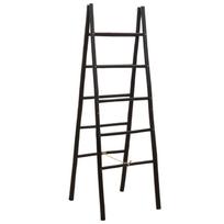 vidaXL Dvipusis antklodžių kopėčių Juoda 50 x 50 x 159 cm Bambukas
