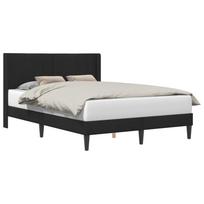 vidaXL Lovos rėmas su galvūgalio Juoda 140 x 190 cm Aksomas