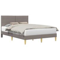 vidaXL Lovos rėmas su galvūgalio Taupe 140 x 190 cm Audinys