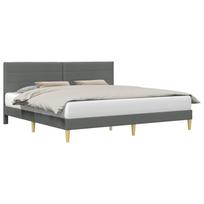 vidaXL Lovos rėmas Tamsiai pilka 180 x 200 cm Audinys
