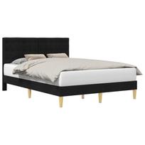 vidaXL Lovos rėmas su galvūgalio Juoda 140 x 190 cm Audinys