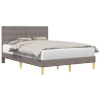 vidaXL Lovos rėmas su galvūgalio Taupe 140 x 190 cm Audinys